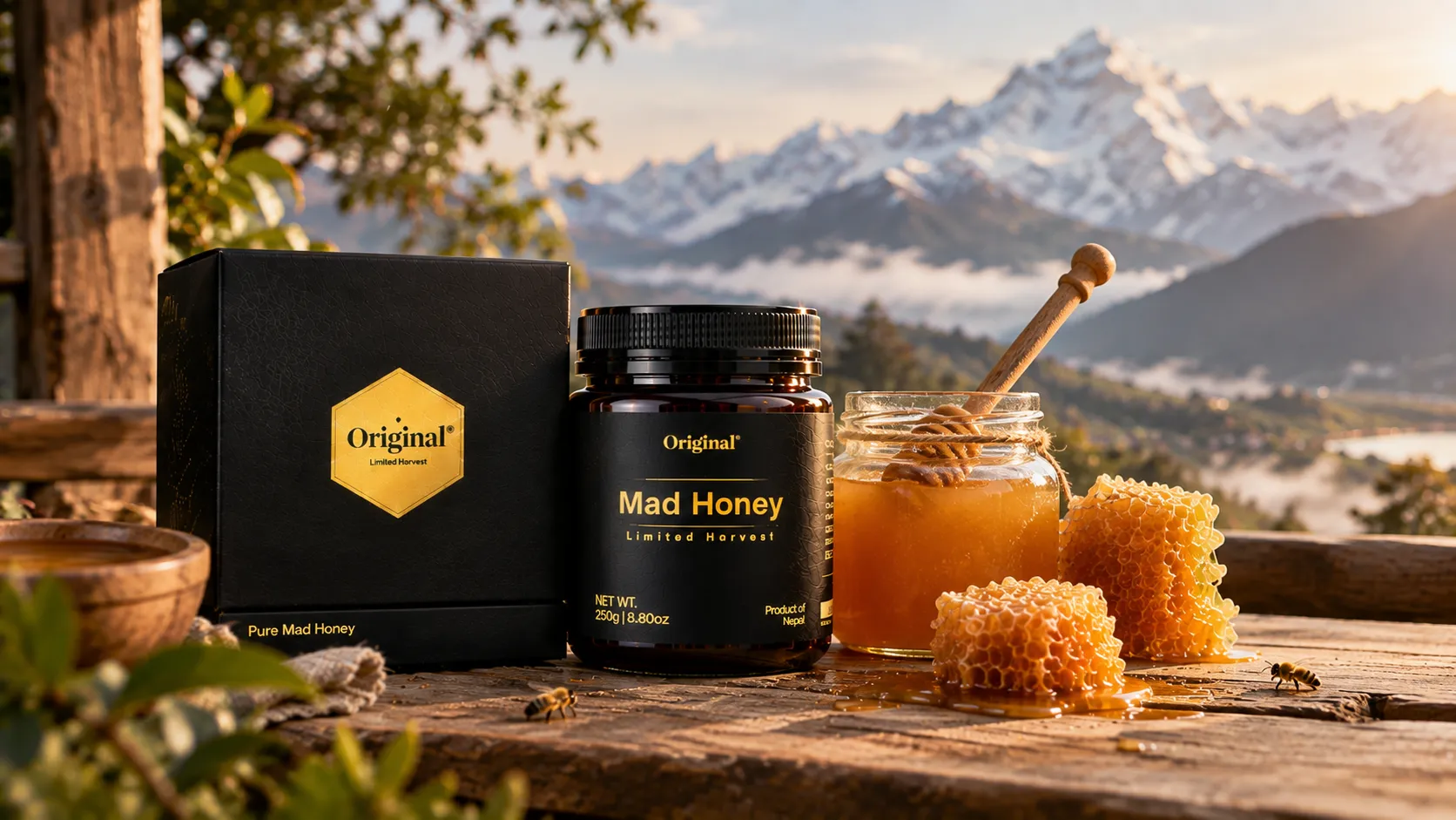 raw honey and honey